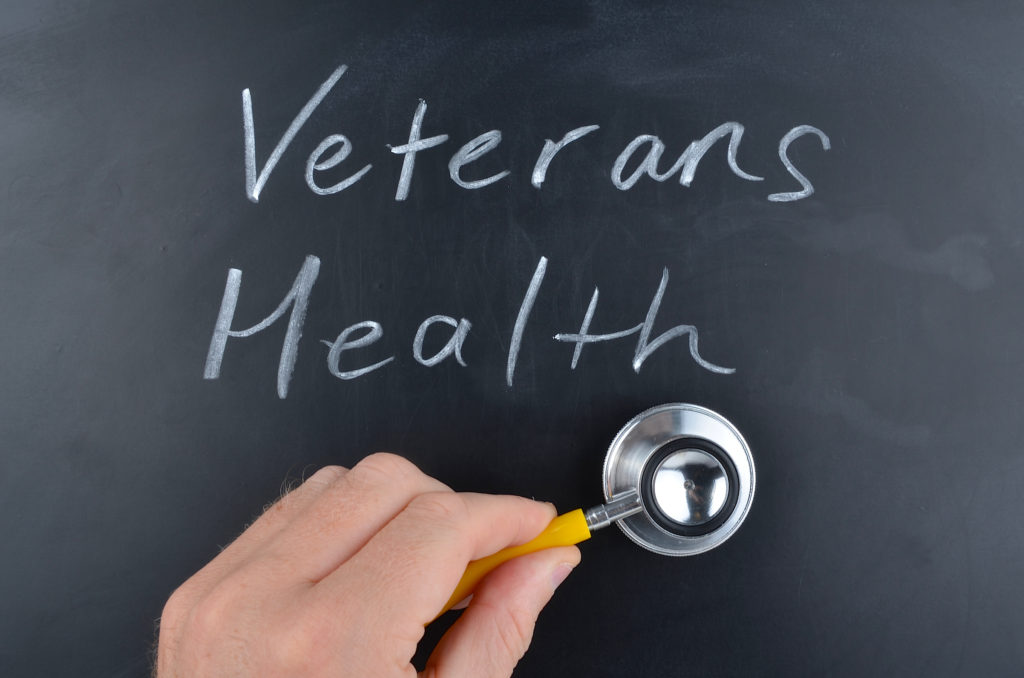 Veteran Health written on chalkboard