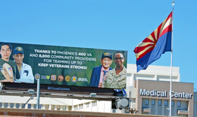 CVA Billboard in front of VA Medical Hospital