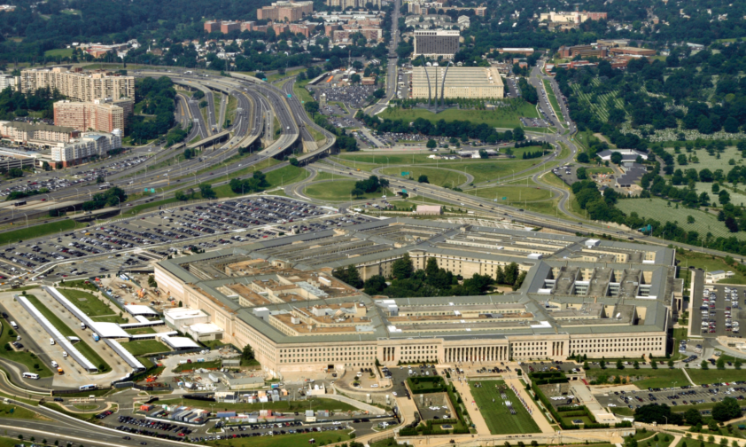 Aerial Pentagon Picture with Surrounding Buildings