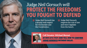 Judge Neil Gorsuch will Protect the Freedoms you Fought to Protect