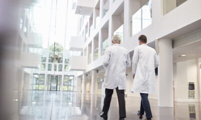 Two Doctors Walking away