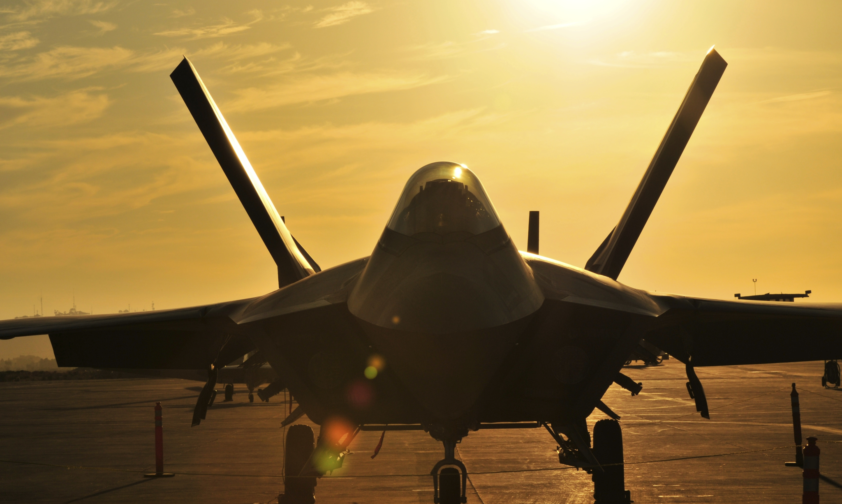 Front View of Air Force Jet