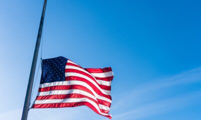 American Flag Flying at Half Mast
