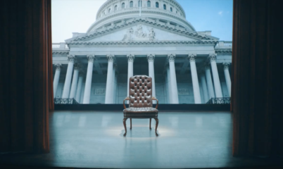 Empty Chair in front of Capitol Building