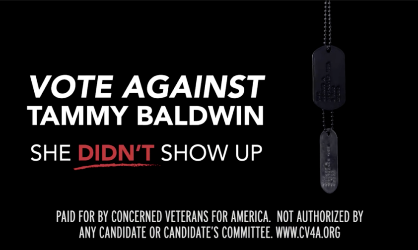 CVA Vote Against Tammy Baldwin Graphic