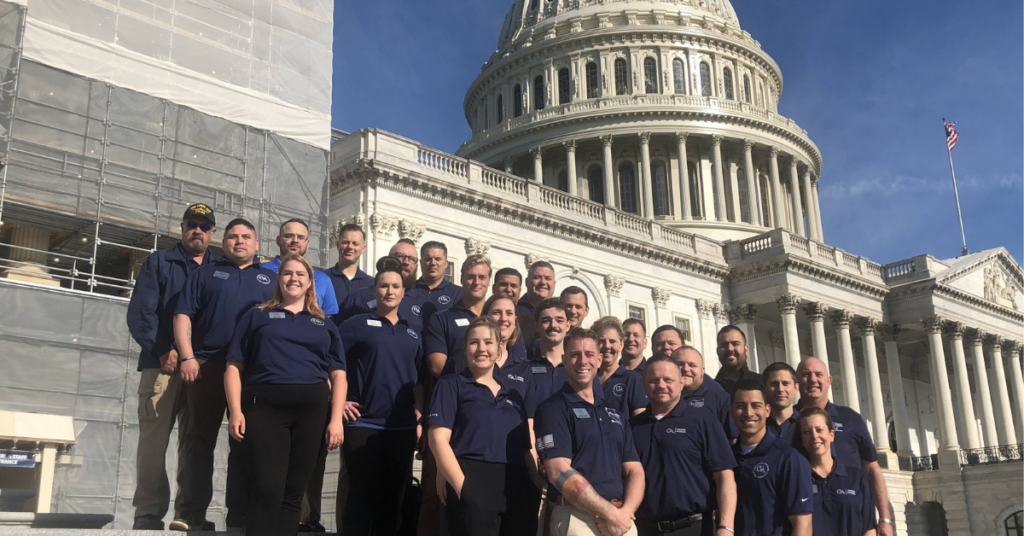 CVA Volunteers posing in front of Capitol Building