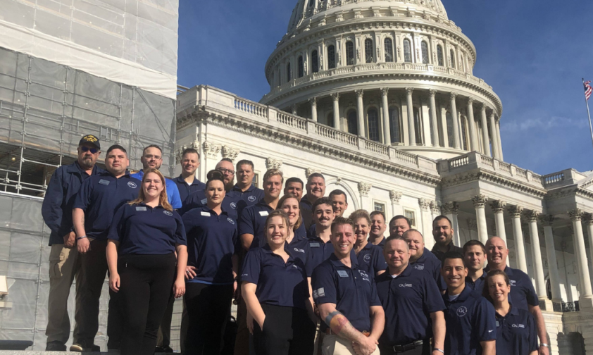 CVA Volunteers posing in front of Capitol Building