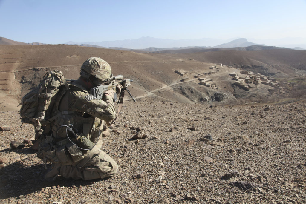 Soldiers aiming at Desert Road