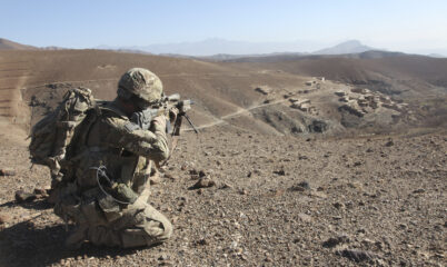 Soldiers aiming at Desert Road