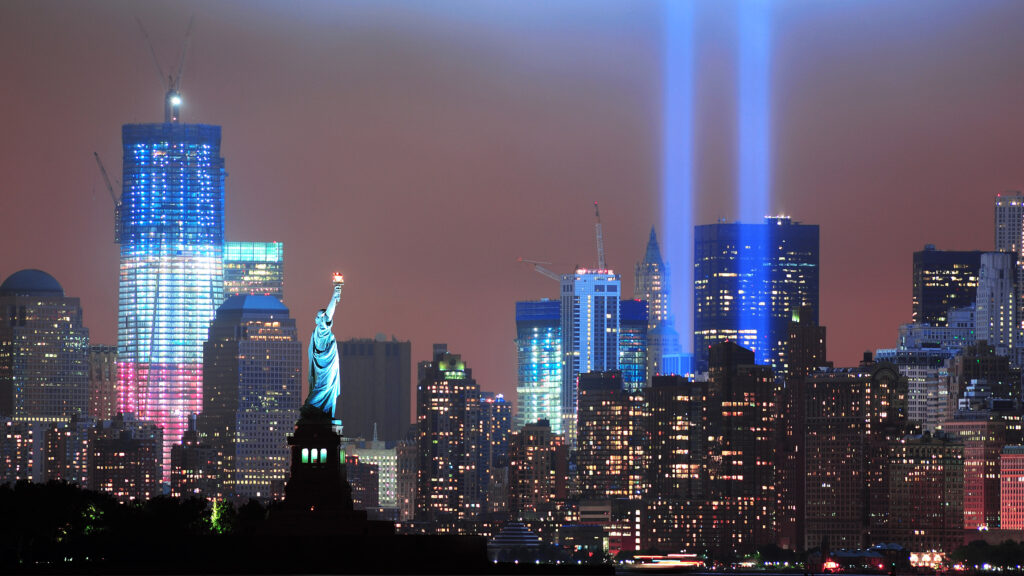 New York Skyline with Statue of Liberty