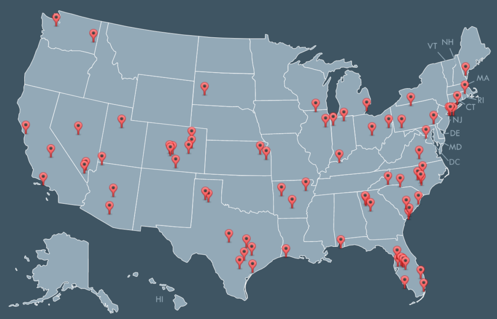 My VA Hospital map of America