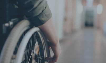 Close Up of Veteran Wheelchair